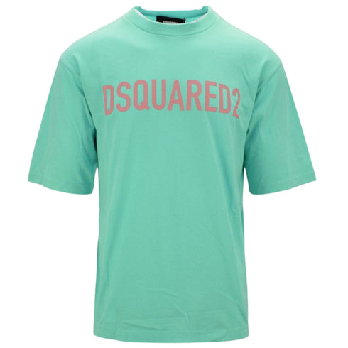 DSQUARED2 Loose Fit Brand Logo Light Green T-Shirt XS