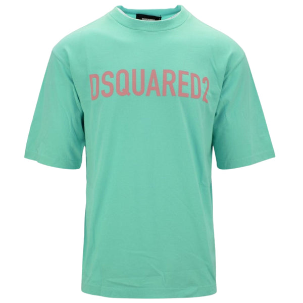 DSQUARED2 Loose Fit Brand Logo Light Green T-Shirt XS