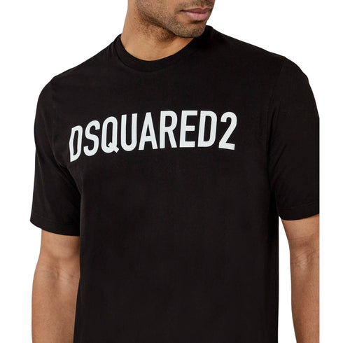 DSQUARED2 Loose Fit Brand Logo Black T-Shirt XS