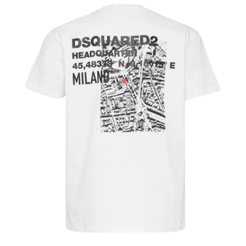 DSQUARED2 Cool Fit Headquarters White T-Shirt S