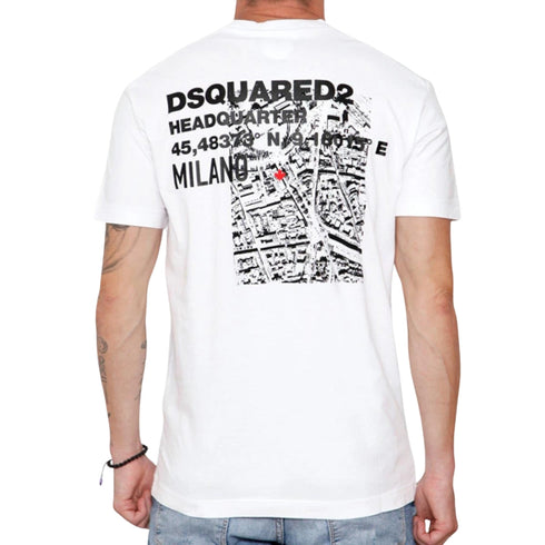 DSQUARED2 Cool Fit Headquarters White T-Shirt S