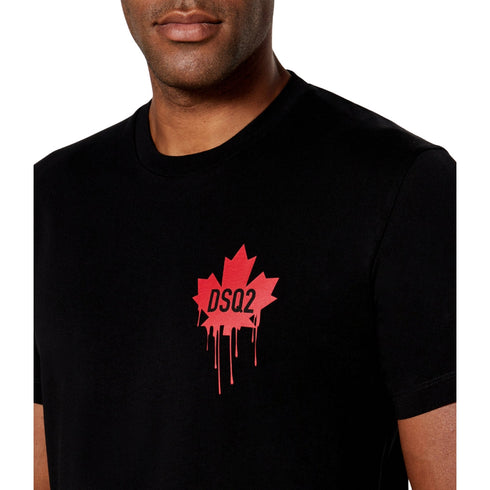 Dsquared2 Dripping Maple Leaf T-Shirt Black M