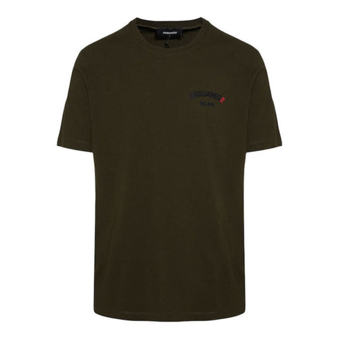 Dsquared2 Regular Fit Rubber Logo T-Shirt Military XS