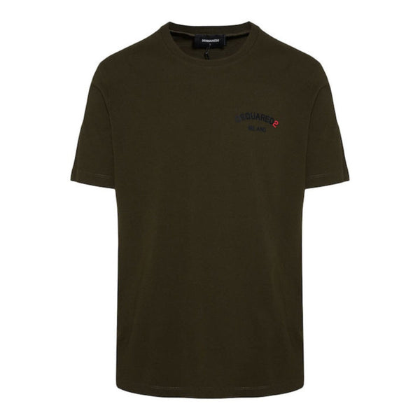 Dsquared2 Regular Fit Rubber Logo T-Shirt Military XS