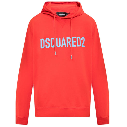 Dsquared2 Bold Logo Scarlet Red Hoodie M