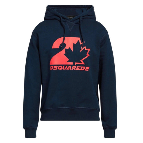 Dsquared2 S74Gu0728 478 Cool Fit Maple Leaf Hoodie 478 Navy Hoodie