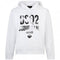 Dsquared2 Faded Suburbans Logo White Hoodie S