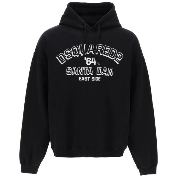 Dsquared2 Loose Fit Santa Dan Logo Black Hoodie S