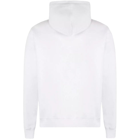 DSQUARED2 Monotone Maple Leaf Logo White Hoodie S