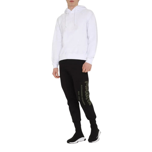 DSQUARED2 Monotone Maple Leaf Logo White Hoodie S