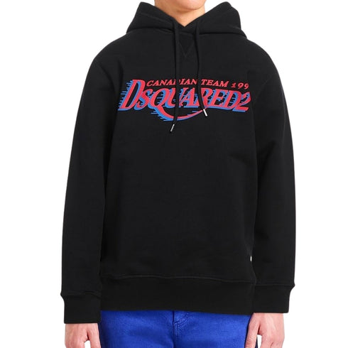 Dsquared2 Cool Fit Canadian Team Logo Black Hoodie S