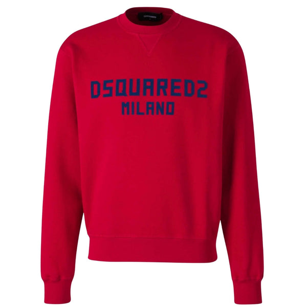 DSQUARED2 Cool Fit Milano Crew Neck Red Jumper M