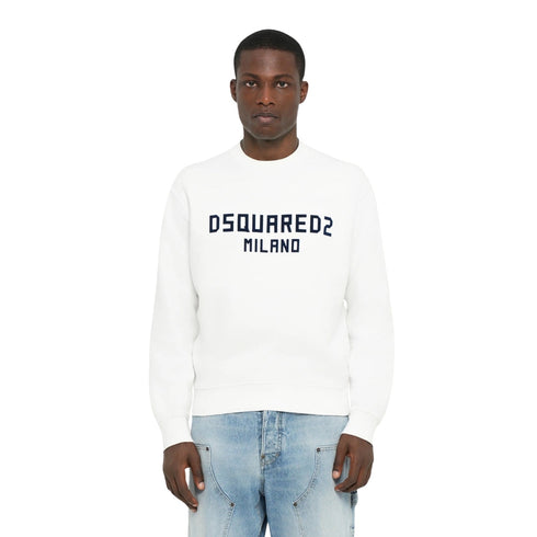 DSQUARED2 Cool Fit Milano Crew Neck White Jumper M