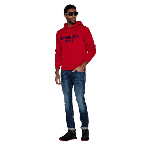 DSQUARED2 Milano Logo Cool Fit Red Hoodie M