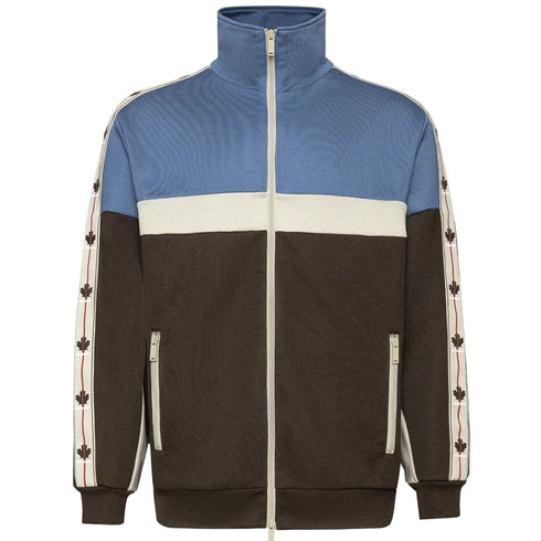 DSQUARED2 Maple Leaf Tape Blue Track Jacket M