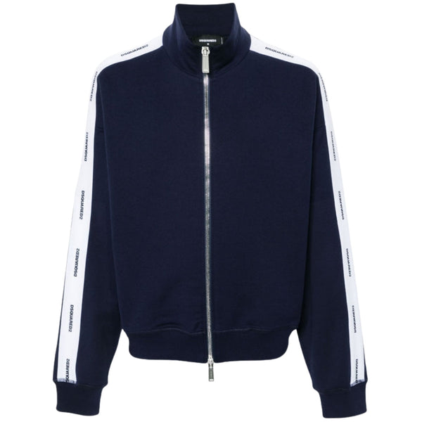 DSQUARED2 Logo Tape Navy Blue Track Jacket M