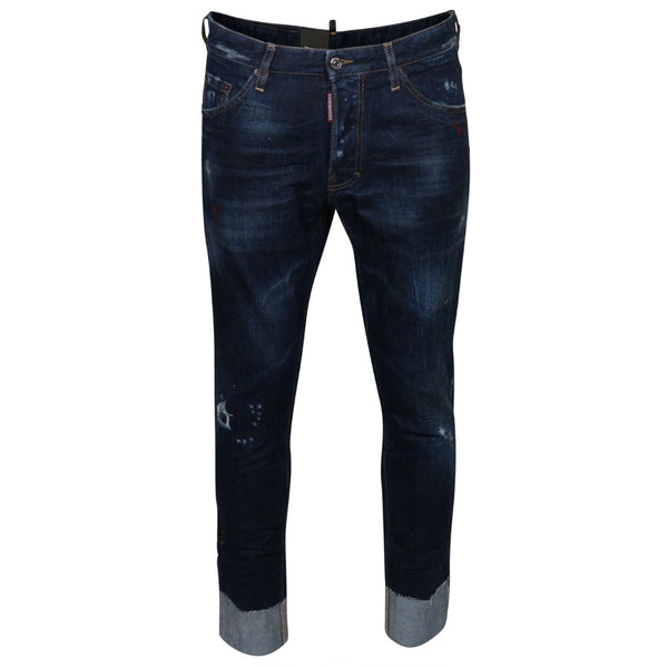 DSQUARED2 S74LB0934 S30309 COOL GUY CROPPED 470 BLUE JEANS Mens 52