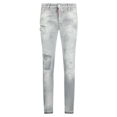 Dsquared2 Grey Paint Splash Cool Guy Cropped Jeans W32 / 32L