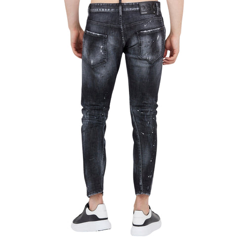 DSQUARED2 S74LB1040 S30357 SEXY TWIST JEAN 900 BLACK JEANS Mens 44