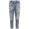 DSQUARED2 Worn Patchwork Relaxed Fit Blue Jeans W34