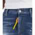 DSQUARED2 Super Twinky Jean Destroyed Reinforced Paint Splash Blue Jeans W32