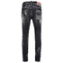 DSQUARED2 Super Twinky Jean Destroyed Paint Effect Black Jeans W28