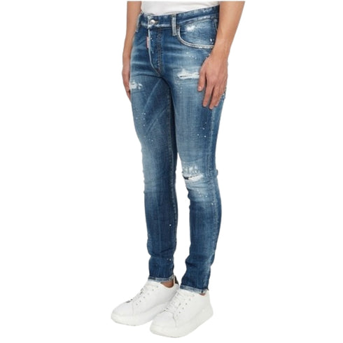 DSQUARED2 Super Twinky Jean Reinforced Worn Denim Wash Blue Jeans W30