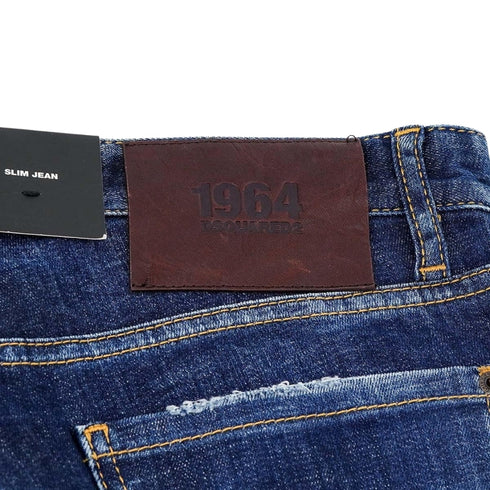 DSQUARED2 Slim Jean Faded Worn Wash Blue Jeans W36