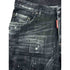 DSQUARED2 Tidy Biker Jean Worn Faded Style Black Jeams W28