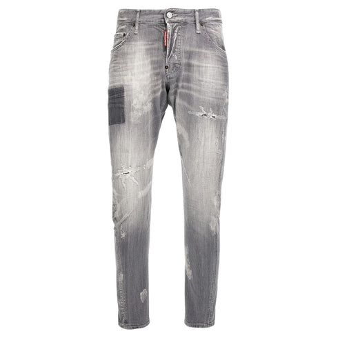 DSQUARED2 Sexy Twist Jeans Worn Faded Style Grey Jeans W28
