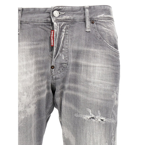 DSQUARED2 Sexy Twist Jeans Worn Faded Style Grey Jeans W28