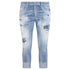 DSQUARED2 Sailor Jean Destroyed Reinforced Denim Blue Jeans W28