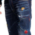 DSQUARED2 Skater Jean Dark Monster Maze Wash Blue Jeans W32