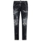 Dsquared2 Tidy Biker Jean Paint Splash Reinforced Ripped Black Jeans S74Lb1431 S30503 900 - Style Centre Wholesale