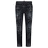 Dsquared2 Tidy Biker Jean Paint Splash Reinforced Ripped Black Jeans S74Lb1431 S30503 900 - Style Centre Wholesale