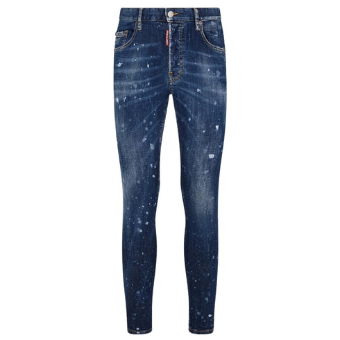 Dsquared2 Super Twinky Jean Splatter Design Blue Jeans S74Lb1437 S30805 470 - Style Centre Wholesale