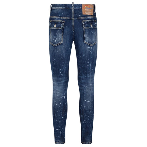 Dsquared2 Super Twinky Jean Splatter Design Blue Jeans S74Lb1437 S30805 470 - Style Centre Wholesale