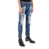 Dsquared2 Tidy Biker Jean Paint Splash Reinforced Ripped Blue Jeans S74Lb1438 S30872 470