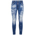 Dsquared2 Super Twinky Jean Faded Reinforced Ripped Blue Jeans S74Lb1440 S30872 470 - Style Centre Wholesale