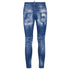 Dsquared2 Super Twinky Jean Faded Reinforced Ripped Blue Jeans S74Lb1440 S30872 470 - Style Centre Wholesale