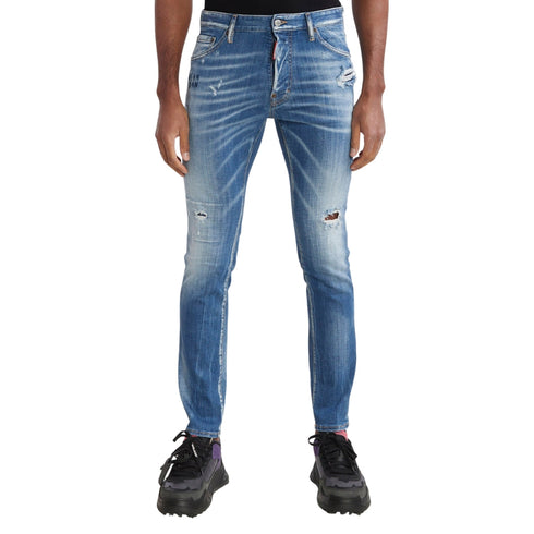 DSQUARED2 Cool Guy Jean Reinforced Distressed Effect Blue Jeans W28