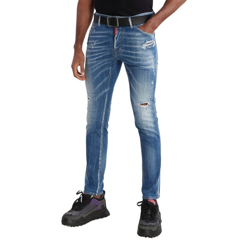 DSQUARED2 Cool Guy Jean Reinforced Distressed Effect Blue Jeans W28