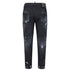 Dsquared2 Skater Jean Ripped Thighs Paint Splatter Black Wash Jeans S74Lb1451 S30357 900