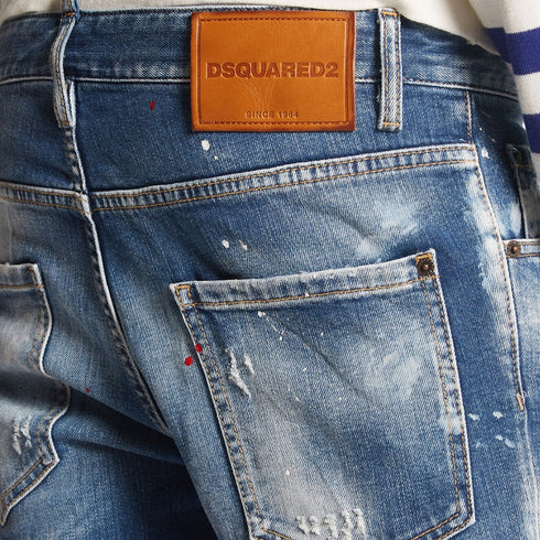 Dsquared2 Skater Jean Blue Wash Jeans S74Lb1456 S30663 470 - Style Centre Wholesale