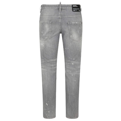 Dsquared2 Skater Jean Paint Splatter Light Grey Wash Jeans S74Lb1477 S30260 852 - Style Centre Wholesale