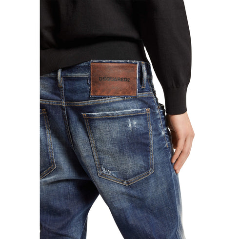 Dsquared2 Dark Desert Wash Bro Jeans Navy Blue W32