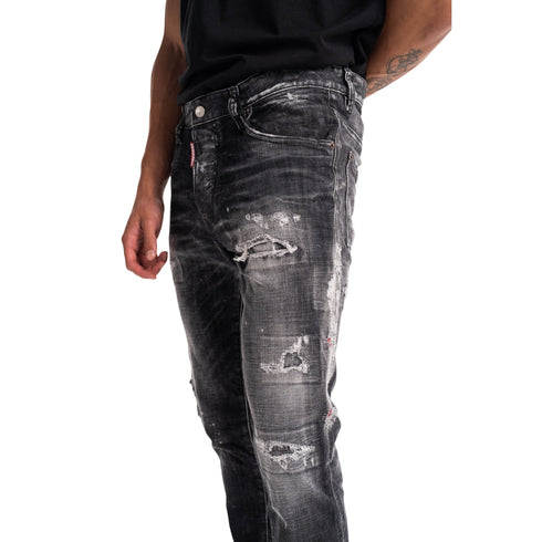 Dsquared2 Rocky Mountains Wash Skater Jeans Black W28