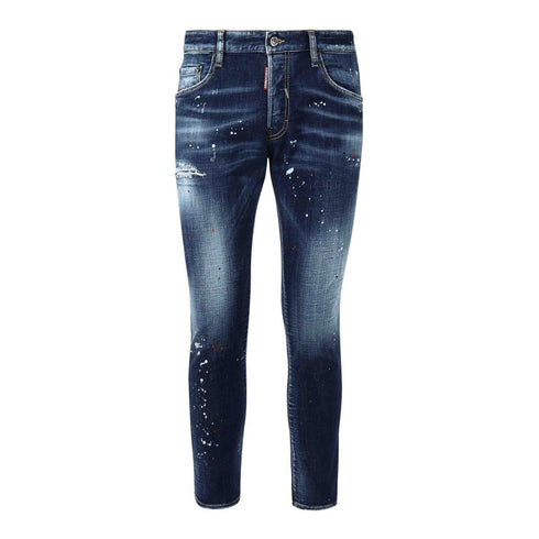 Dsquared2 Medium Easy Wash Skater Jeans Navy Blue W28