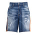 Dsquared2 Boxer Style Shorts Taped Hem Blue Denim Shorts W34