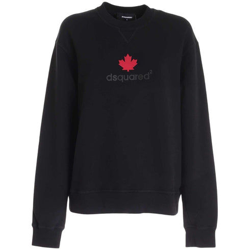 DSQUARED2 Maple Leaf Logo Black Sweater M